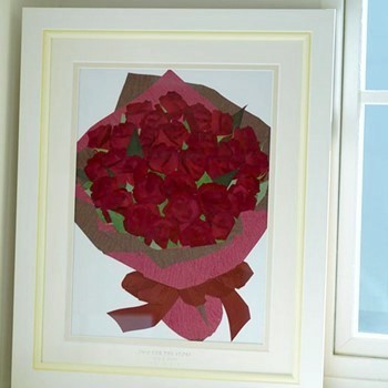 プロポーズの花束を残す方法、押し花のスタンダードサイズ30本のバラ