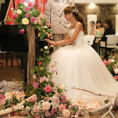幕張の結婚式場、エントランス装飾