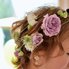 結婚式や成人式、イベントのヘアパーツ、髪飾り|ラプンツェル風編み