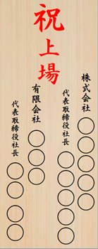 お祝い花の札の書き方、送り先を省略