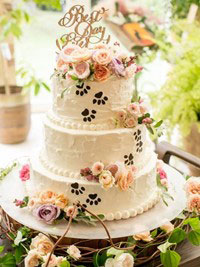 幕張のお花屋さんブーケアンドブーケの結婚式のお花装飾情報|ケーキをお花でデコレーション