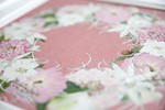 押し花でアフターブーケの背景コーラル