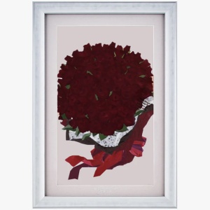 プロポーズの花束を残す方法、押し花の108本のバラ