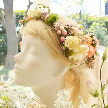 結婚式や成人式、イベントのヘアパーツ、髪飾り|花冠